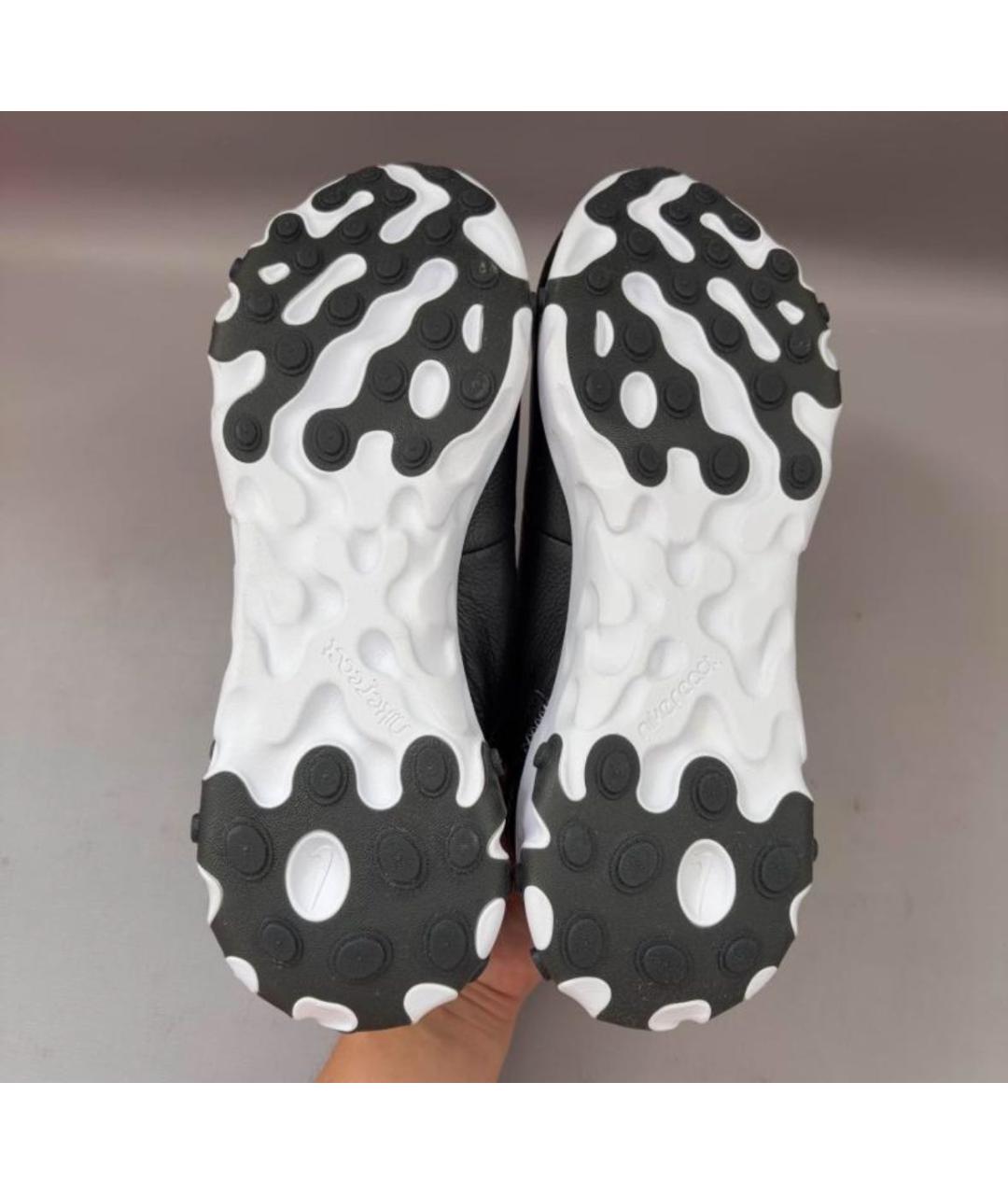 NIKE Черные кожаные низкие кроссовки / кеды, фото 4