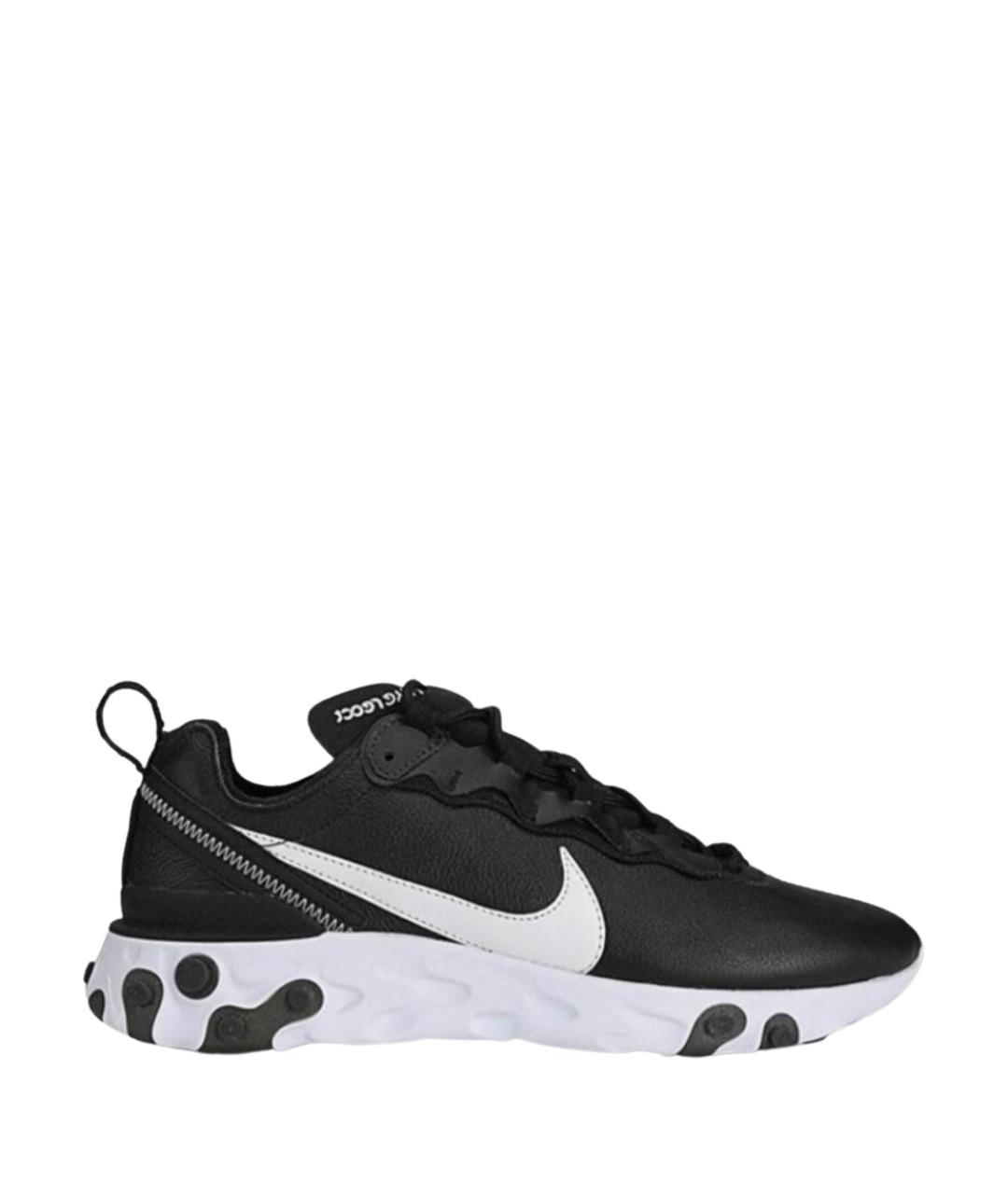 NIKE Черные кожаные низкие кроссовки / кеды, фото 1