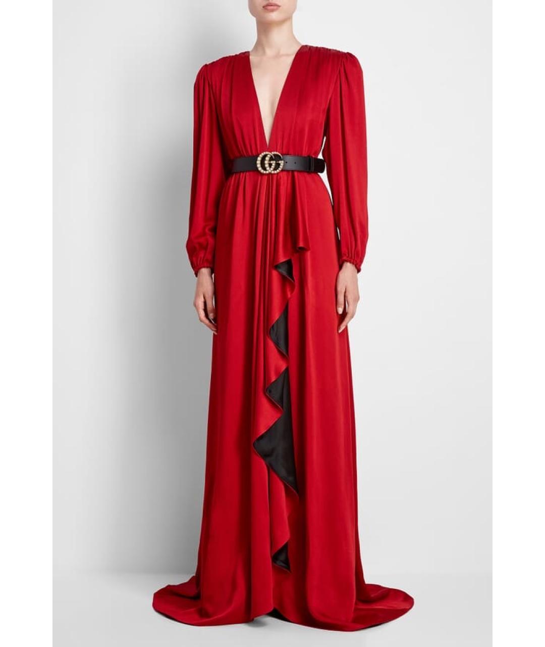 GUCCI Красное вискозное вечернее платье, фото 2