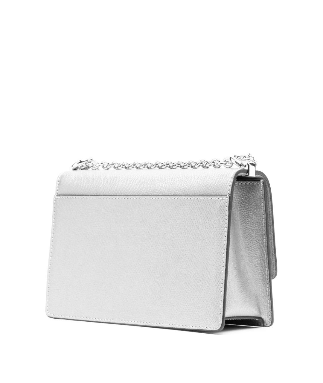 FURLA Серебряная кожаная сумка через плечо, фото 4