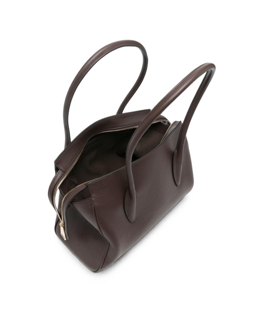 FURLA Коричневая кожаная сумка тоут, фото 5