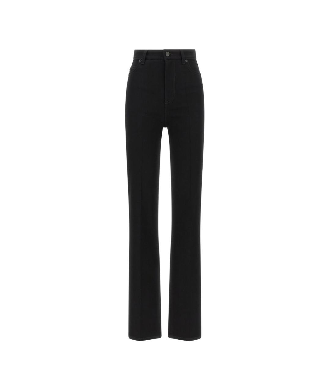 BALENCIAGA Черные хлопковые прямые джинсы, фото 1