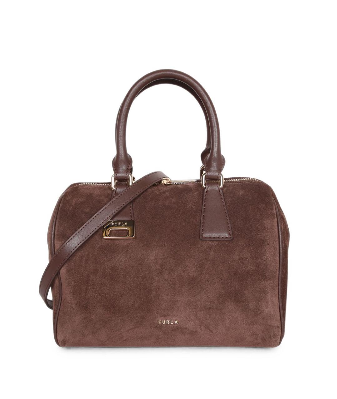 FURLA Коричневая кожаная сумка тоут, фото 1