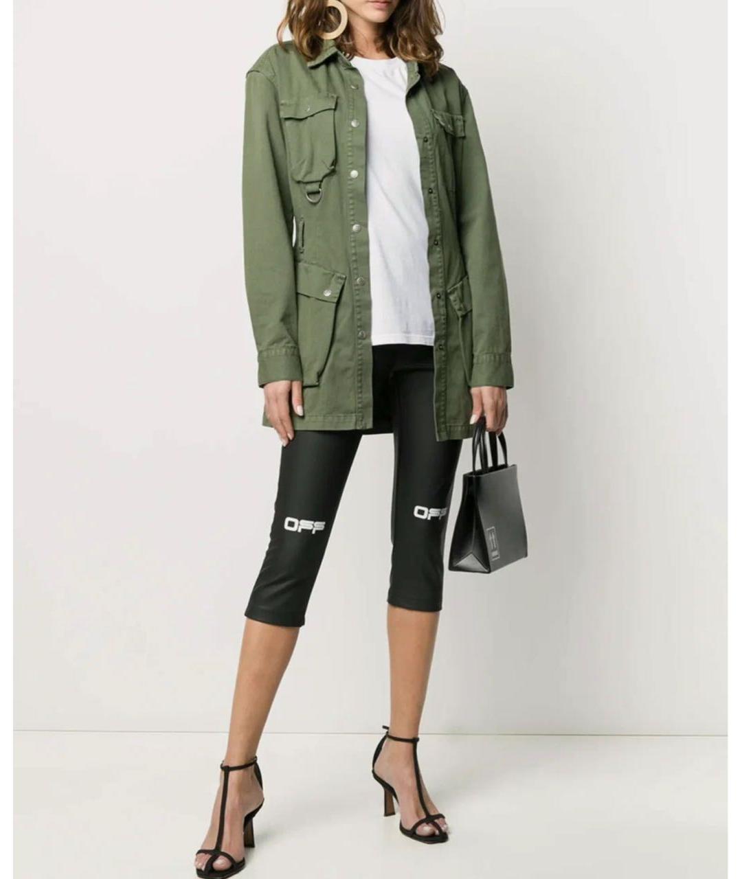 OFF-WHITE Черные вискозные леггинсы и велосипедки, фото 8