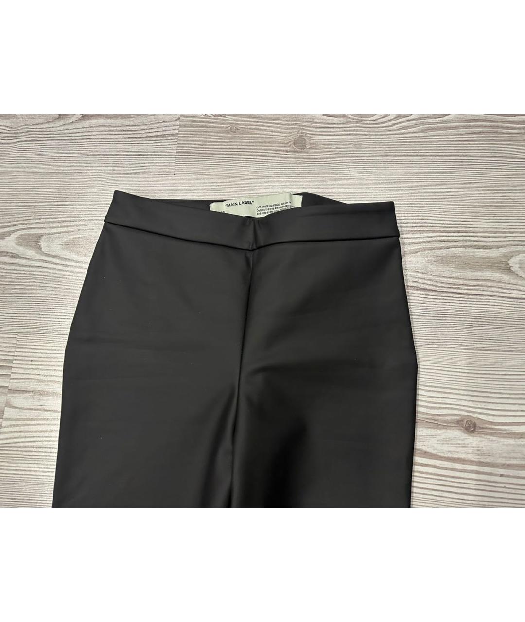 OFF-WHITE Черные вискозные леггинсы и велосипедки, фото 4