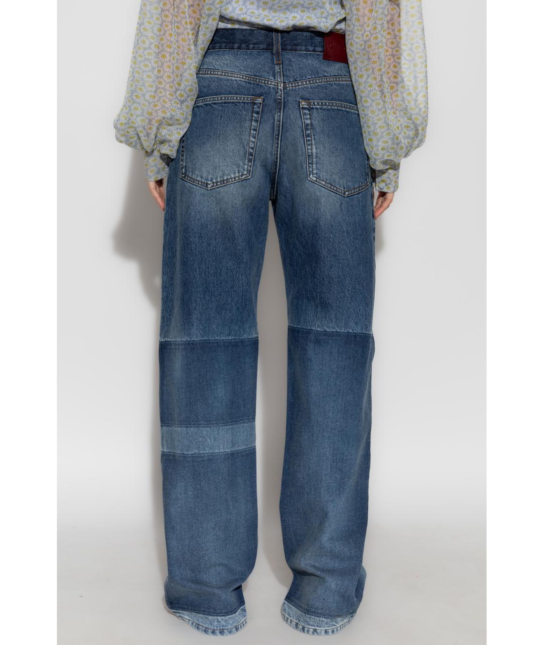 GUCCI Синие хлопковые прямые джинсы, фото 8