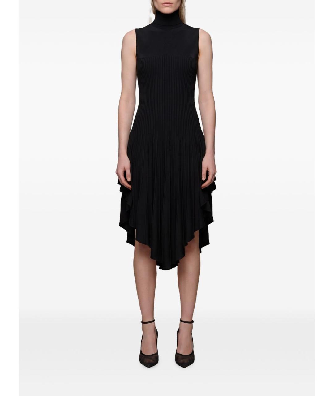 ALAIA Черное шерстяное повседневное платье, фото 2