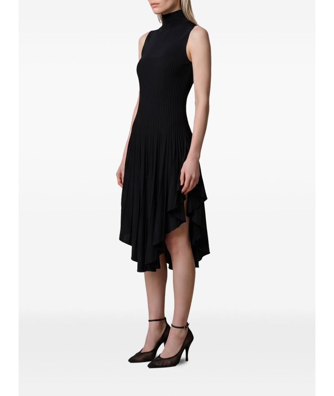 ALAIA Черное шерстяное повседневное платье, фото 4