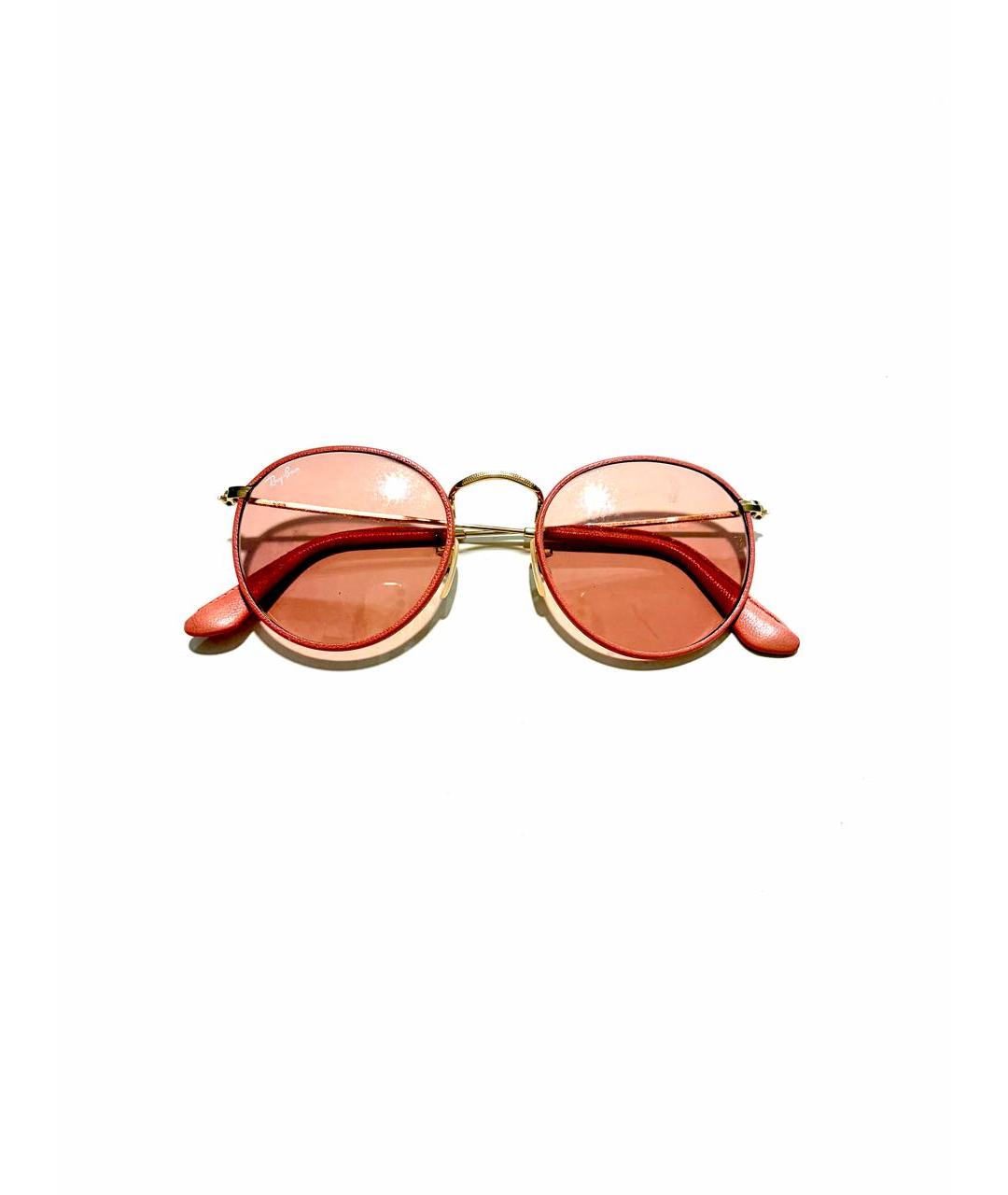 RAY BAN Розовые металлические солнцезащитные очки, фото 6