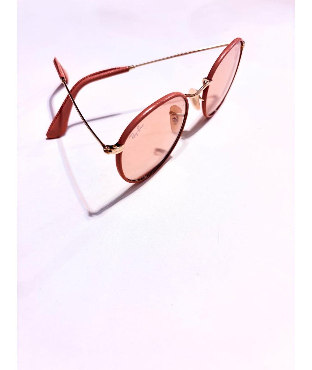 RAY BAN Розовые металлические солнцезащитные очки, фото 2