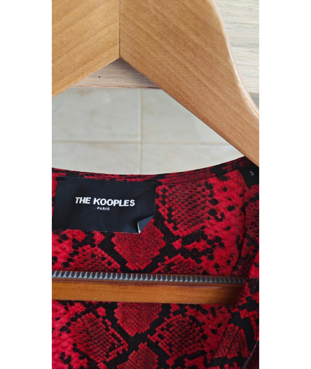 THE KOOPLES Бордовое шелковое повседневное платье, фото 3