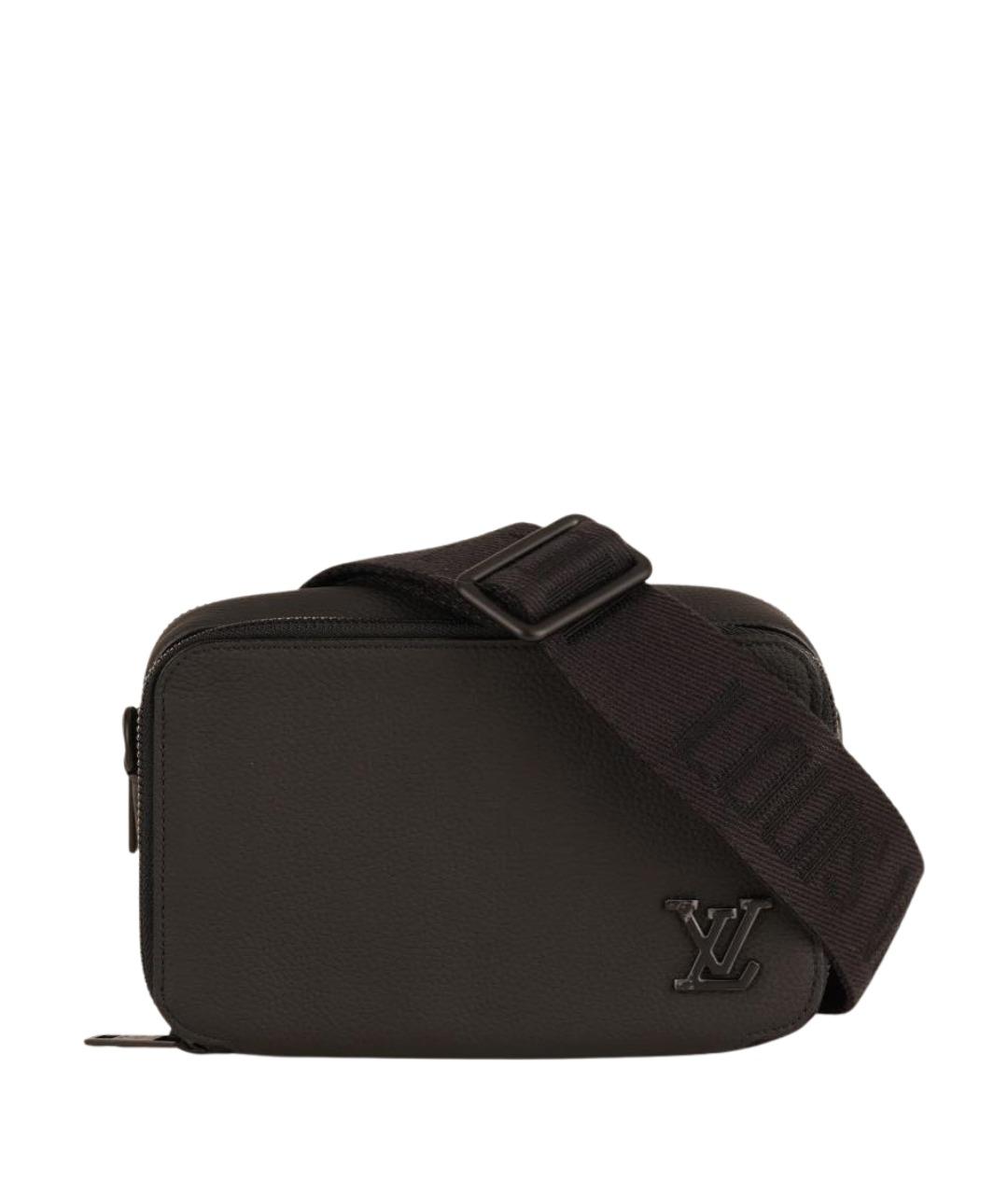 LOUIS VUITTON Черная кожаная сумка на плечо, фото 1