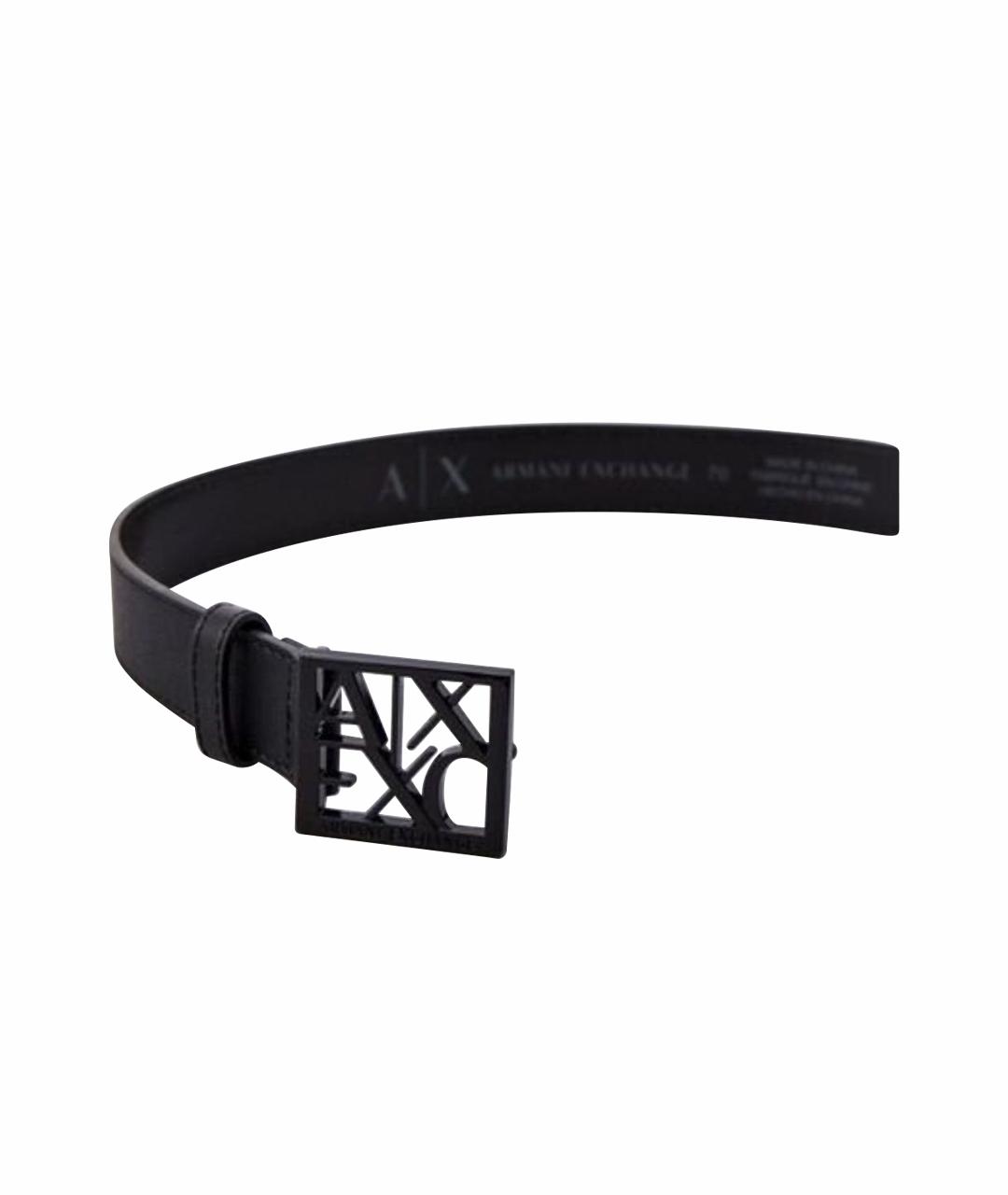 ARMANI EXCHANGE Черный ремень из искусственной кожи, фото 1