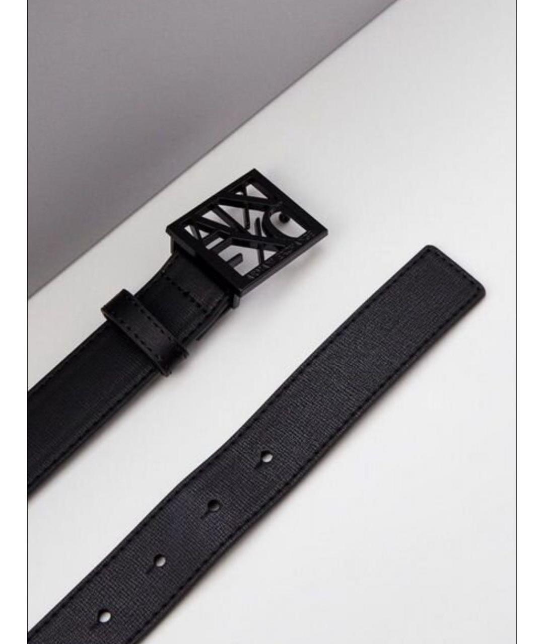 ARMANI EXCHANGE Черный ремень из искусственной кожи, фото 3