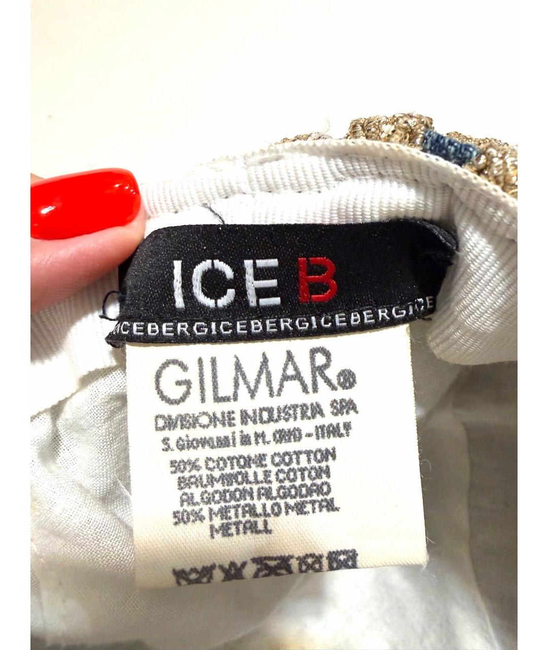 ICEBERG Голубая хлопковая кепка, фото 7