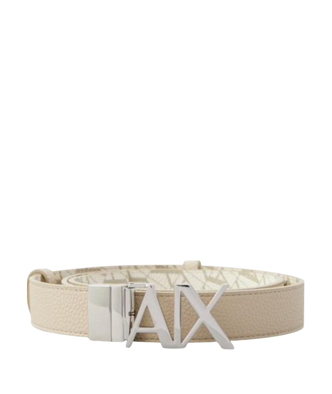 ARMANI EXCHANGE Бежевый ремень из искусственной кожи, фото 1