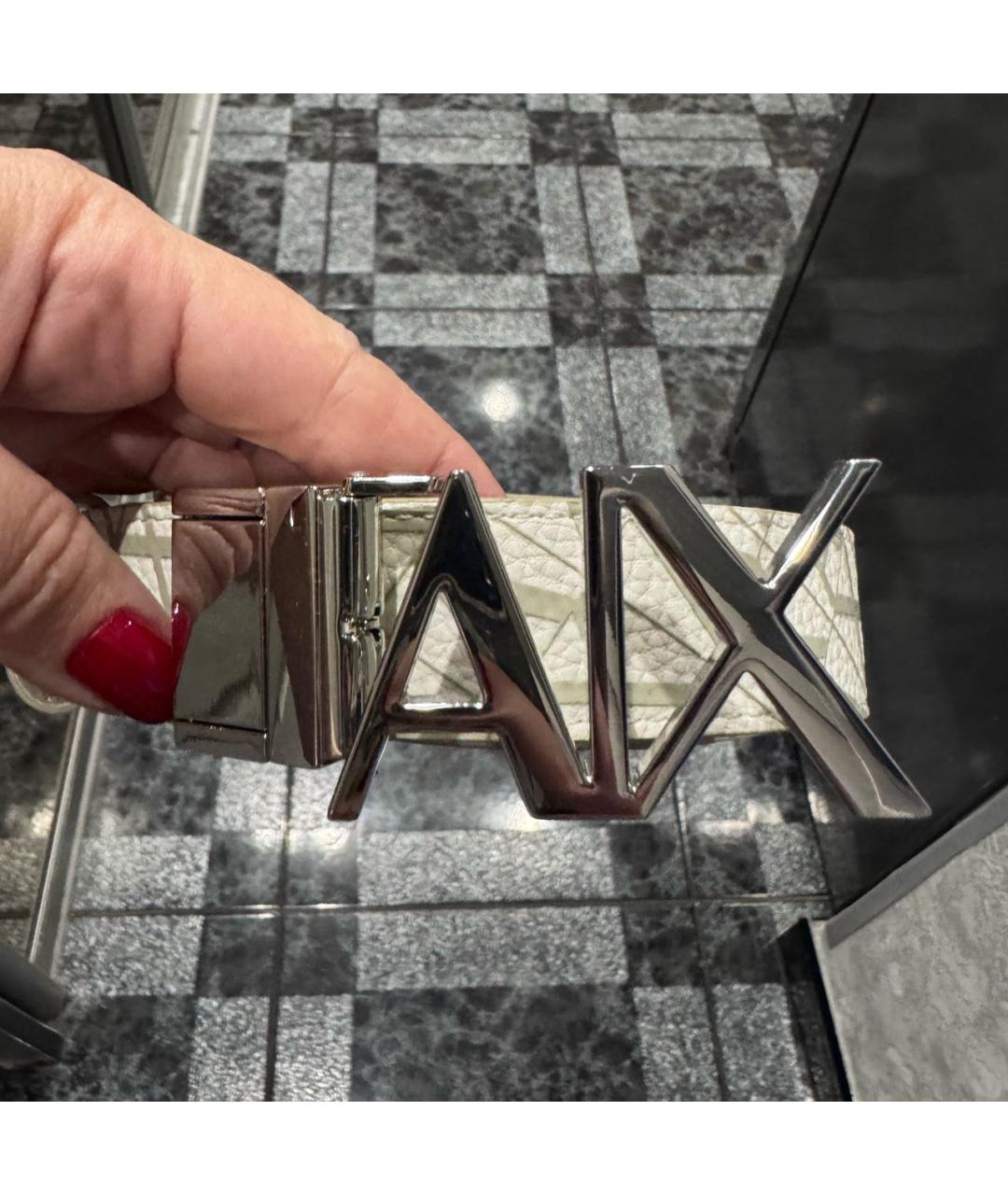 ARMANI EXCHANGE Бежевый ремень из искусственной кожи, фото 3