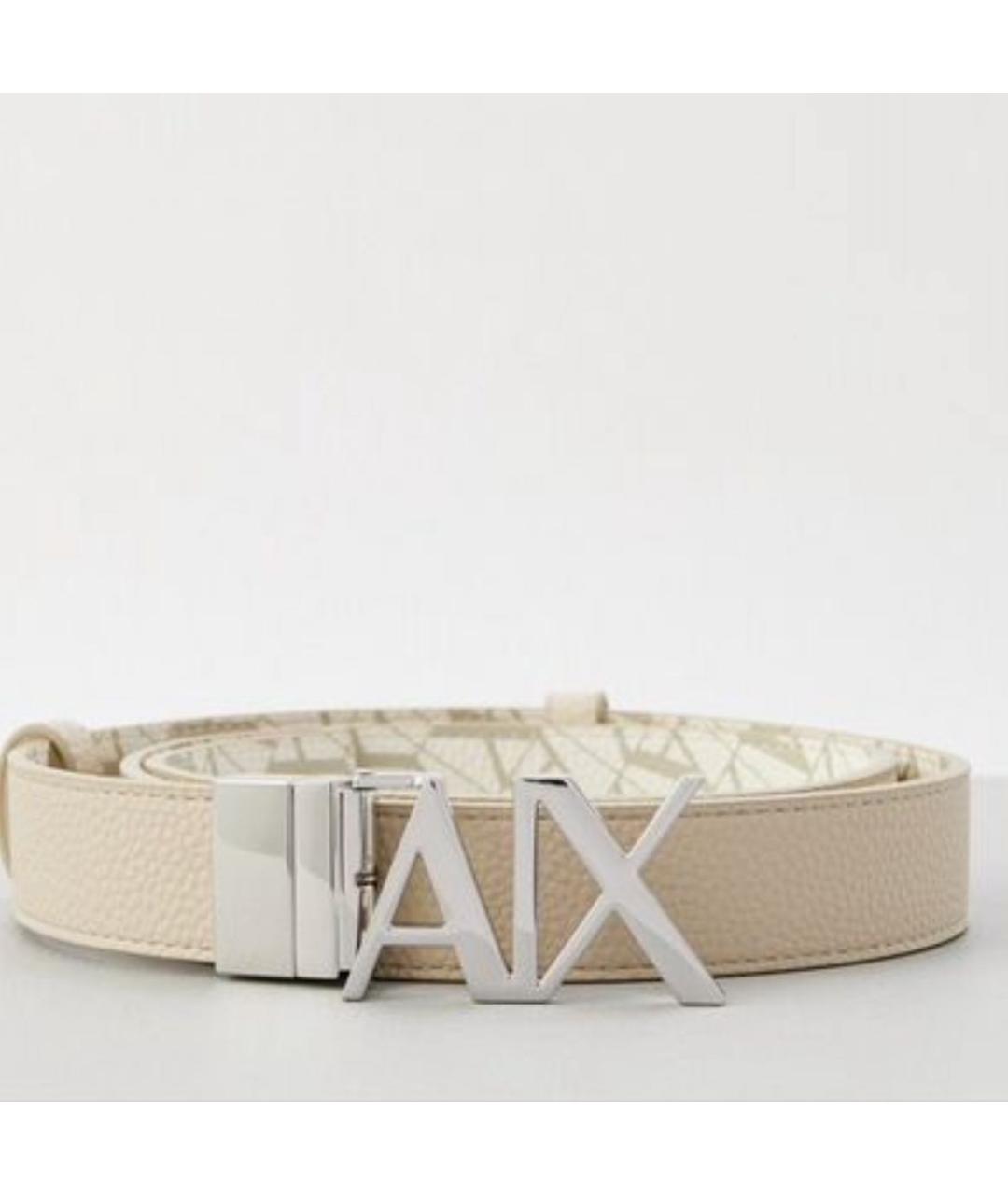 ARMANI EXCHANGE Бежевый ремень из искусственной кожи, фото 5