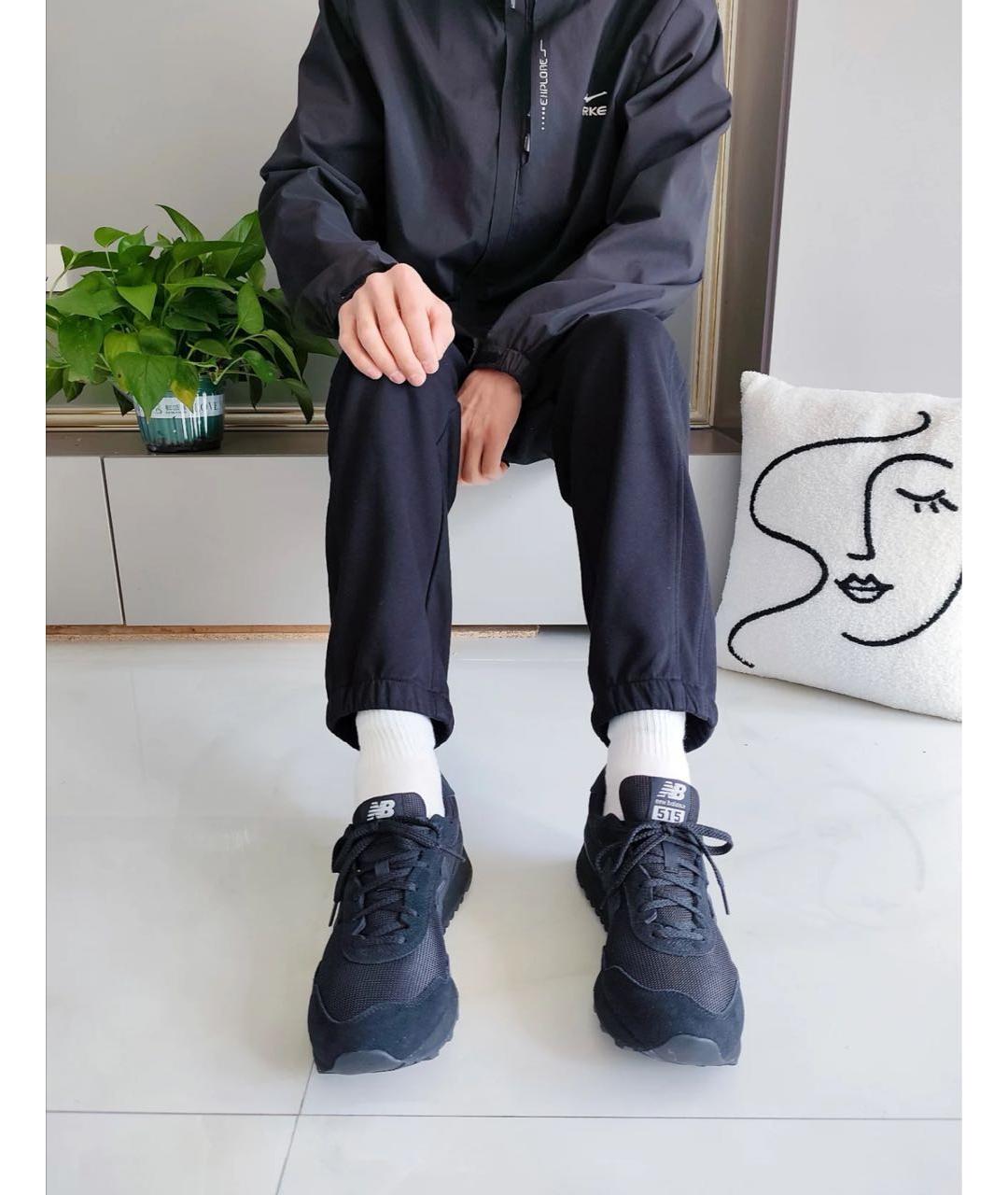 NEW BALANCE Черные замшевые низкие кроссовки / кеды, фото 8