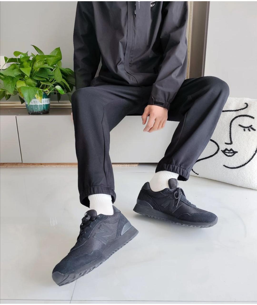 NEW BALANCE Черные замшевые низкие кроссовки / кеды, фото 7