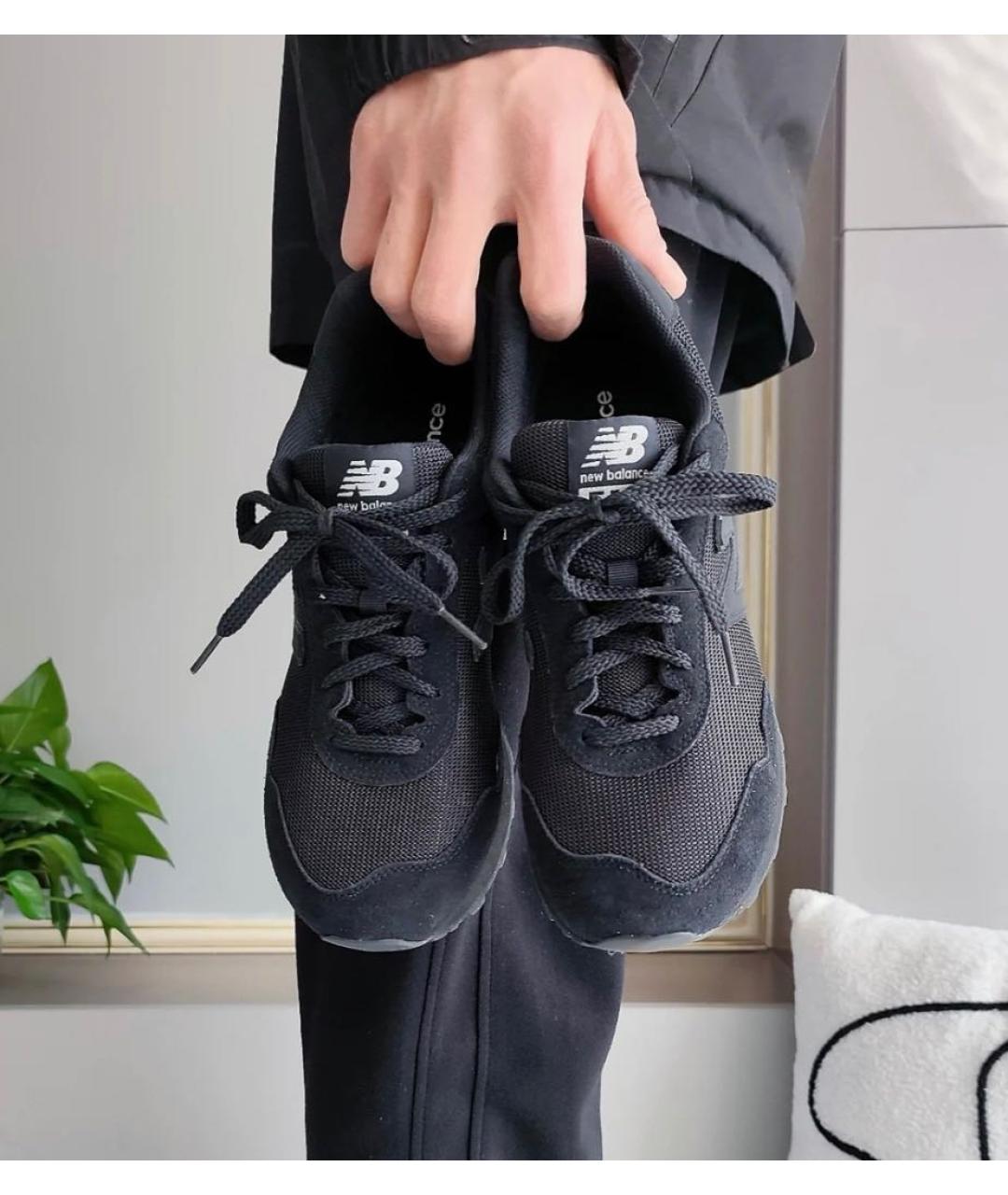 NEW BALANCE Черные замшевые низкие кроссовки / кеды, фото 6