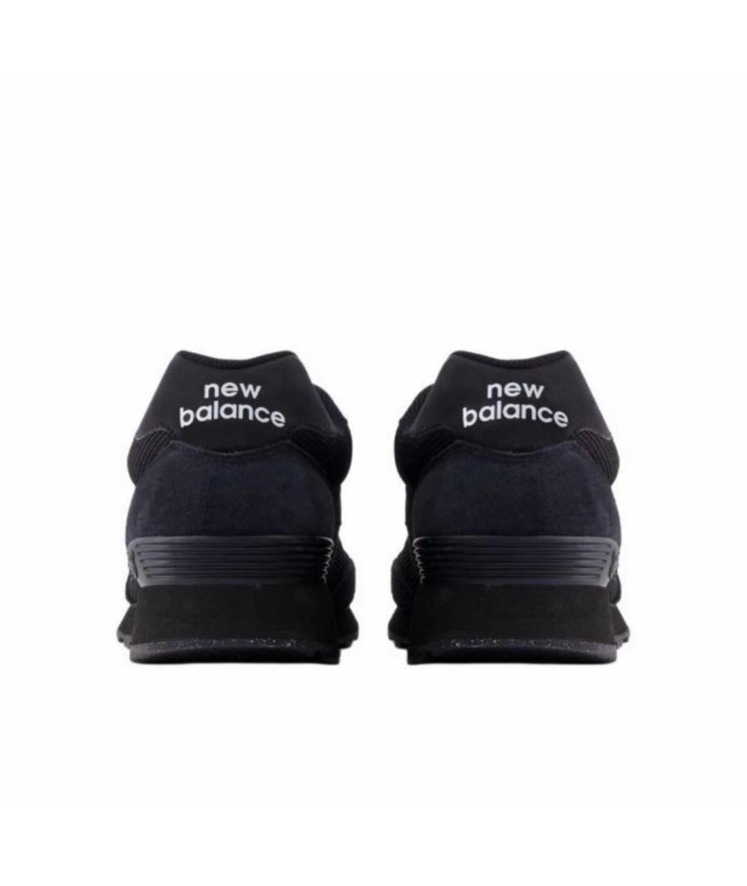 NEW BALANCE Черные замшевые низкие кроссовки / кеды, фото 4