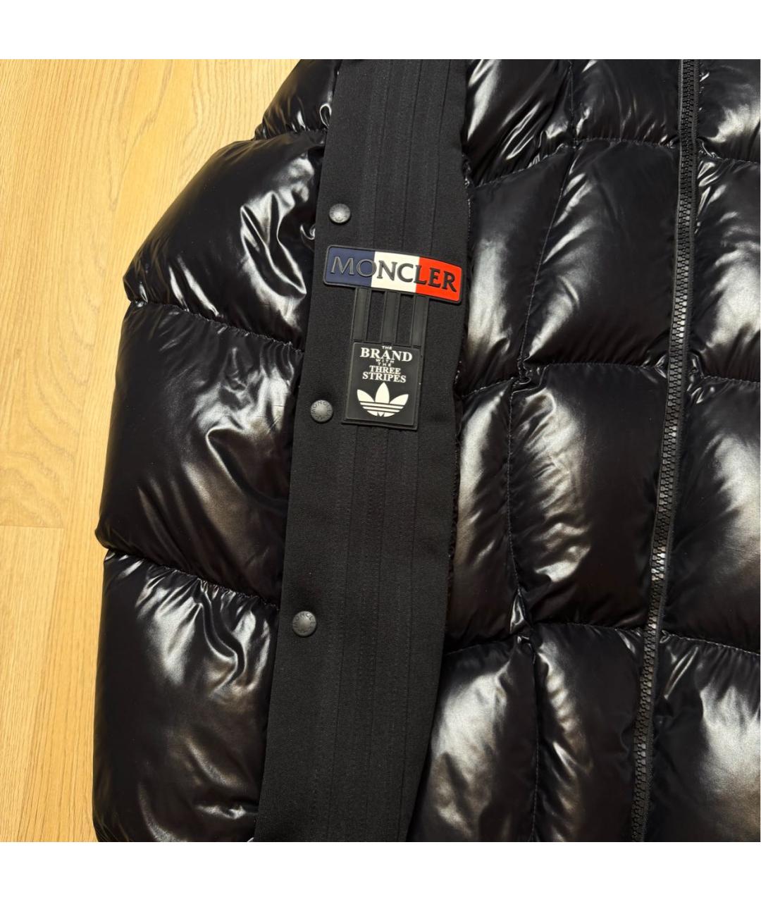 MONCLER Черный пуховик, фото 4
