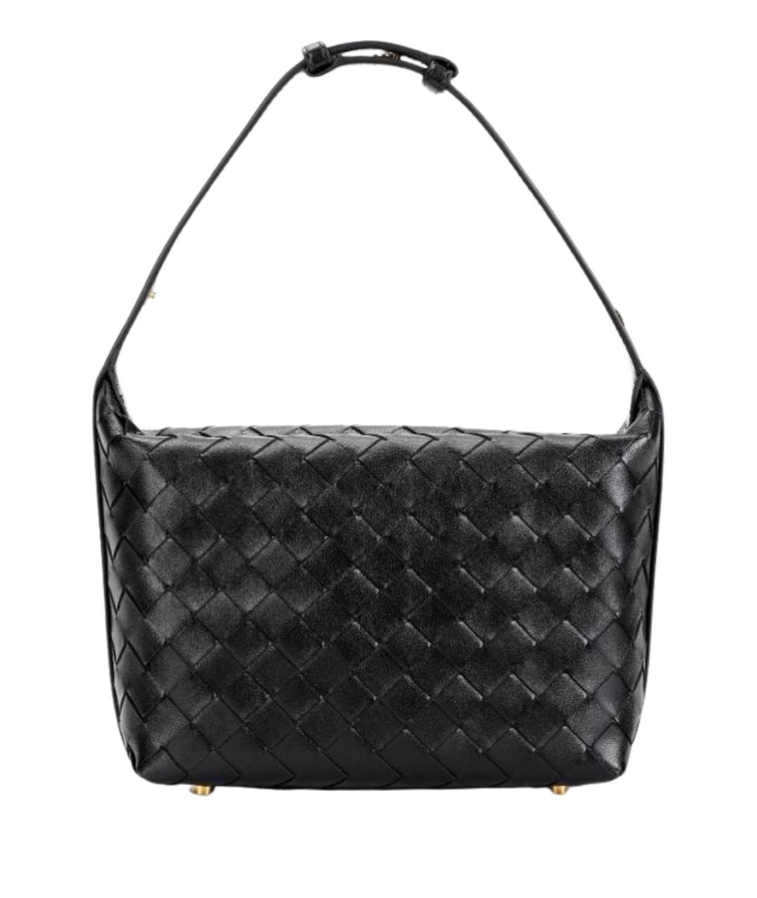 BOTTEGA VENETA Черная кожаная сумка с короткими ручками, фото 1