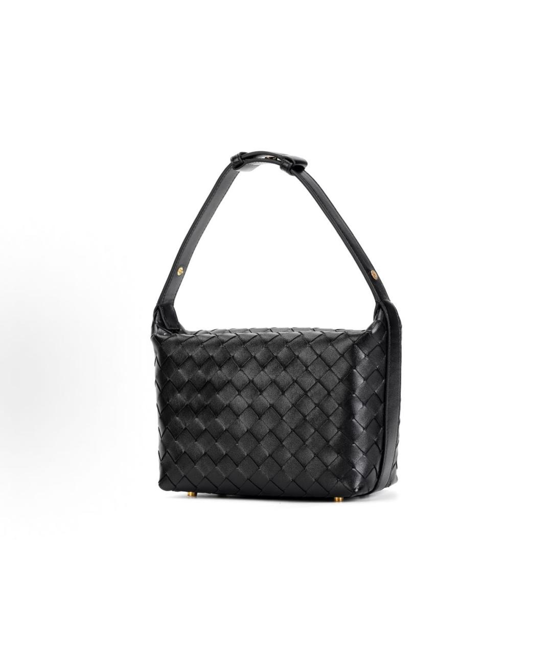 BOTTEGA VENETA Черная кожаная сумка с короткими ручками, фото 2