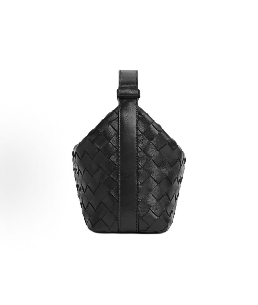 BOTTEGA VENETA Черная кожаная сумка с короткими ручками, фото 3