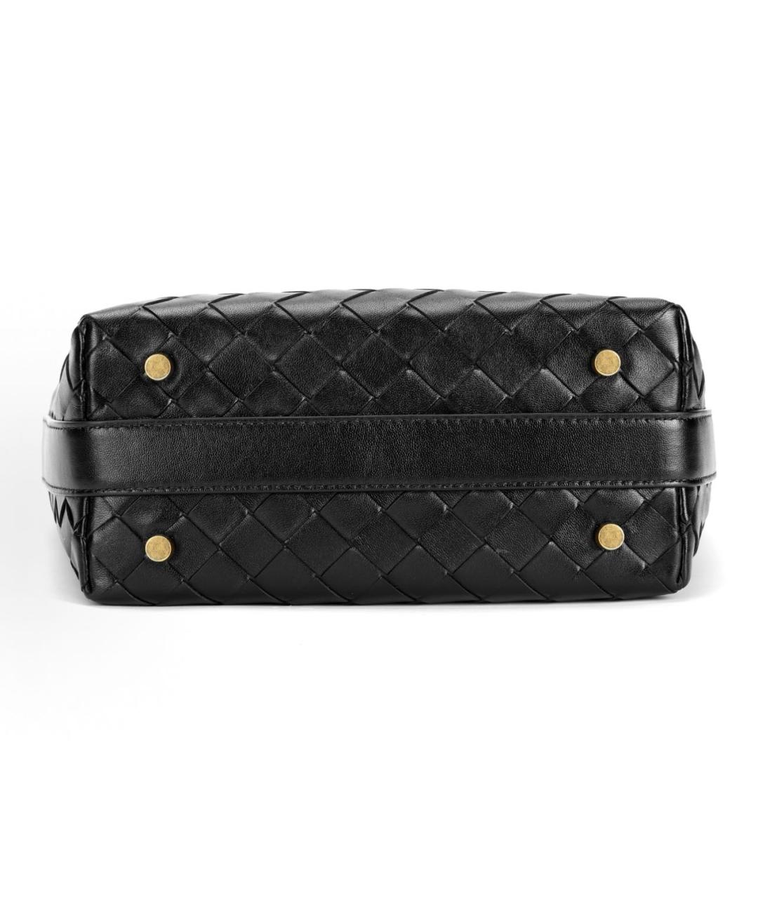 BOTTEGA VENETA Черная кожаная сумка с короткими ручками, фото 4