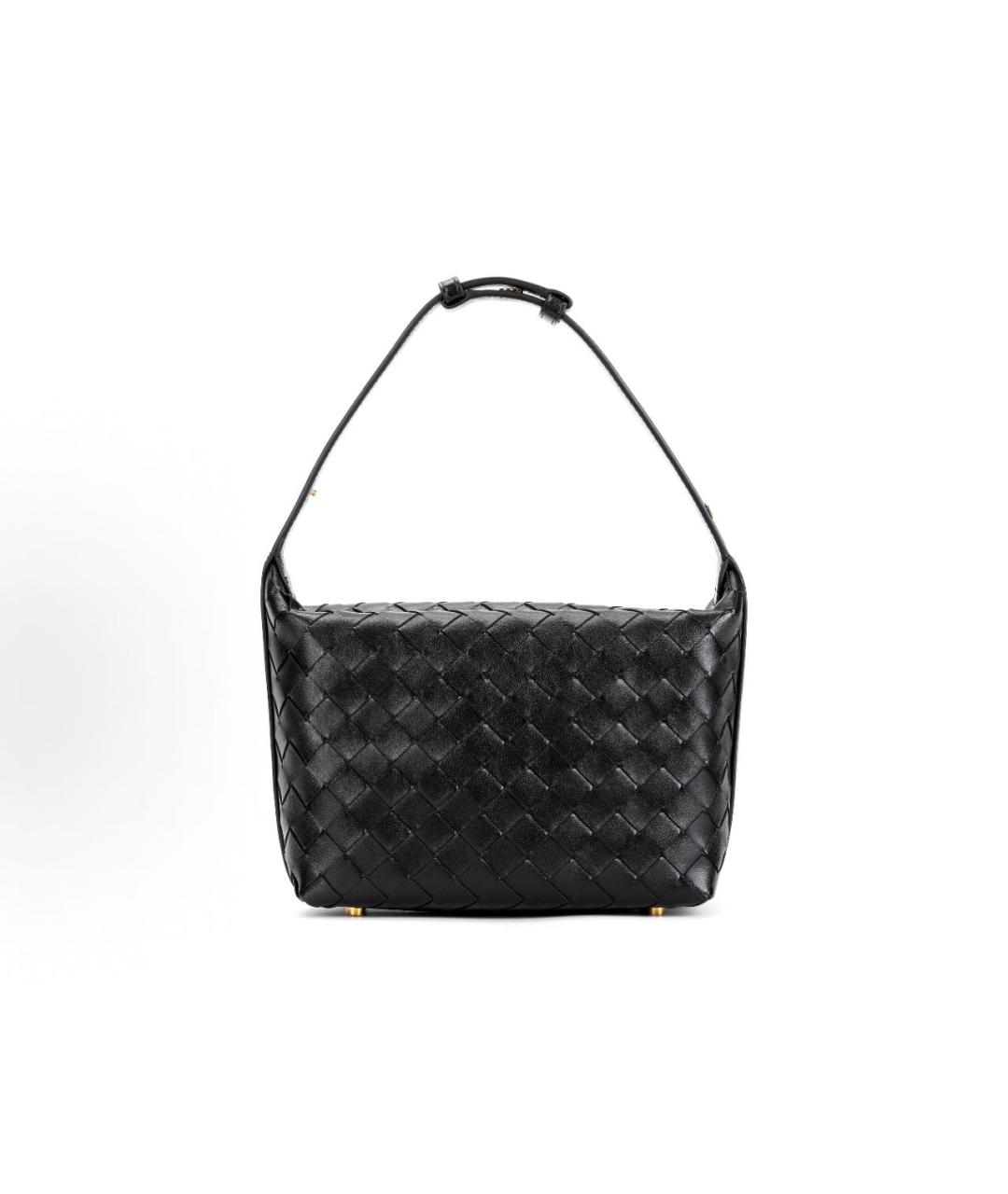 BOTTEGA VENETA Черная кожаная сумка с короткими ручками, фото 7