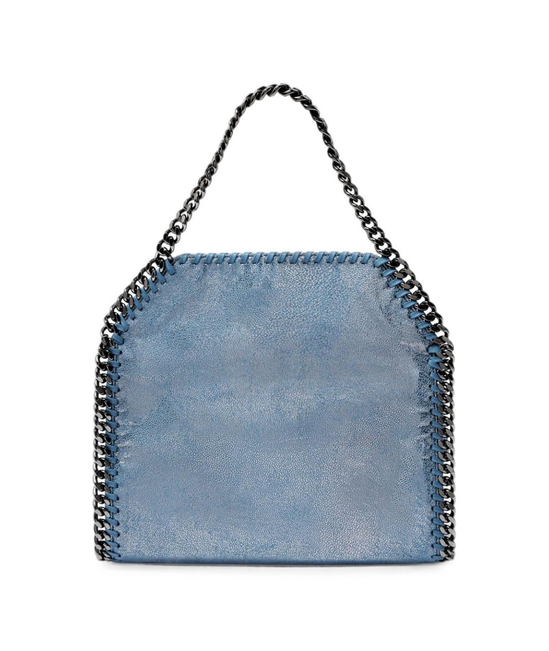 STELLA MCCARTNEY Голубая синтетическая сумка с короткими ручками, фото 4