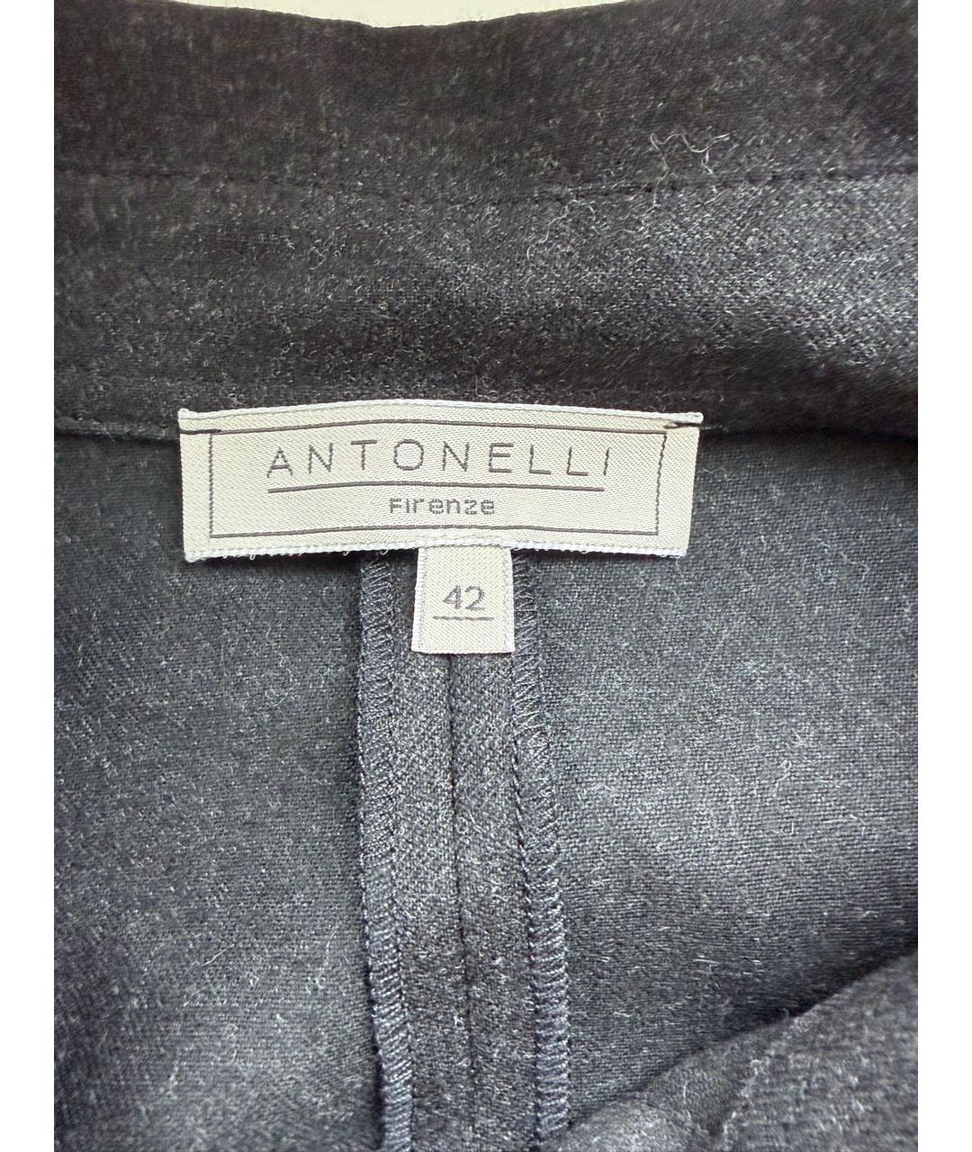 ANTONELLI FIRENZE Серое шерстяное повседневное платье, фото 5