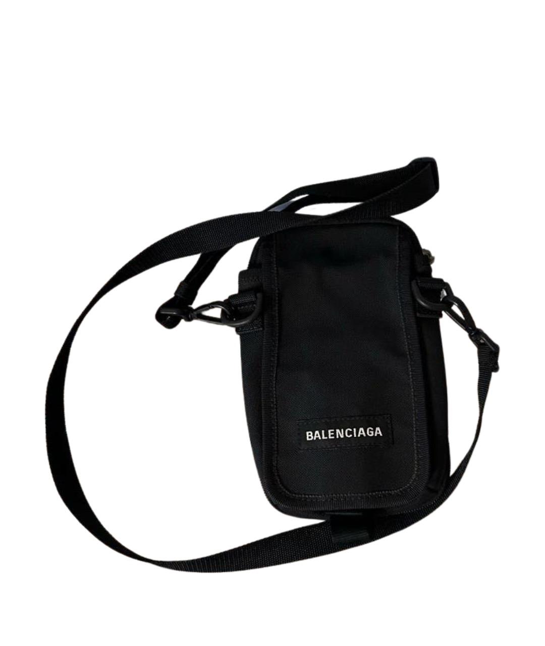 BALENCIAGA Черная нейлоновая сумка на плечо, фото 1