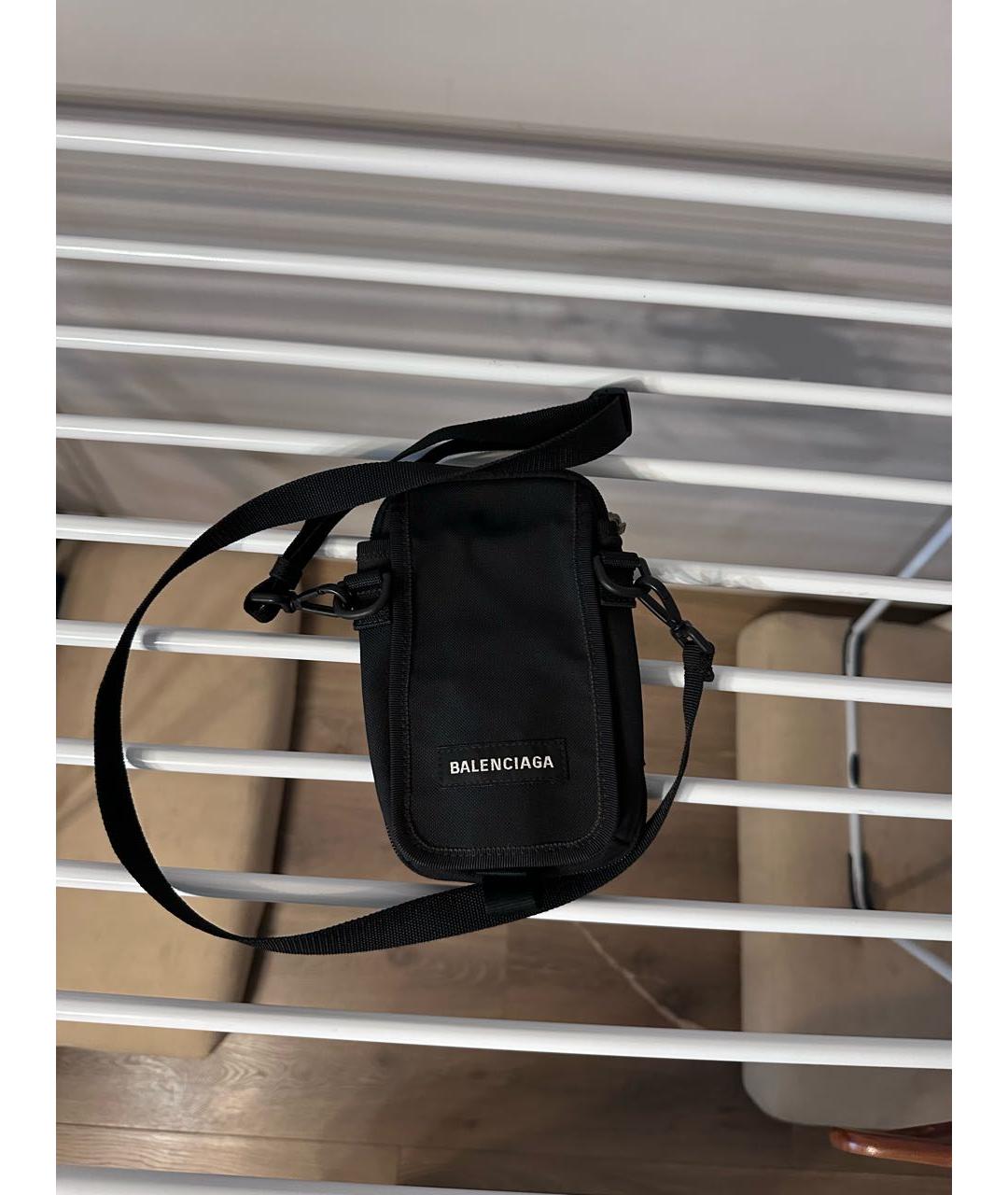 BALENCIAGA Черная нейлоновая сумка на плечо, фото 4