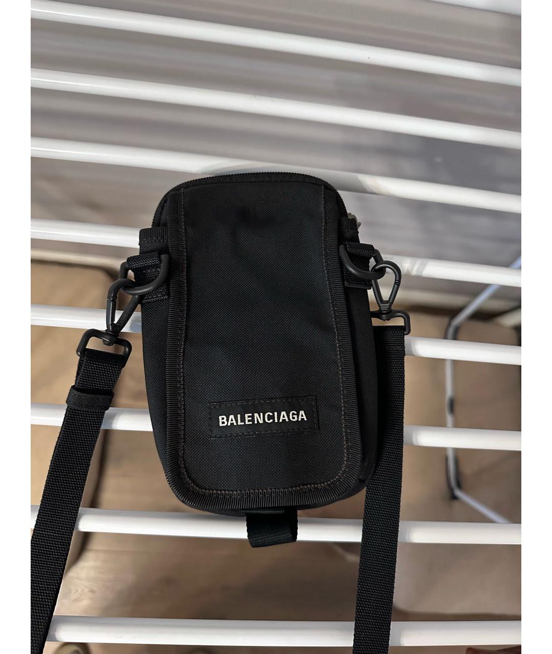 BALENCIAGA Черная нейлоновая сумка на плечо, фото 2