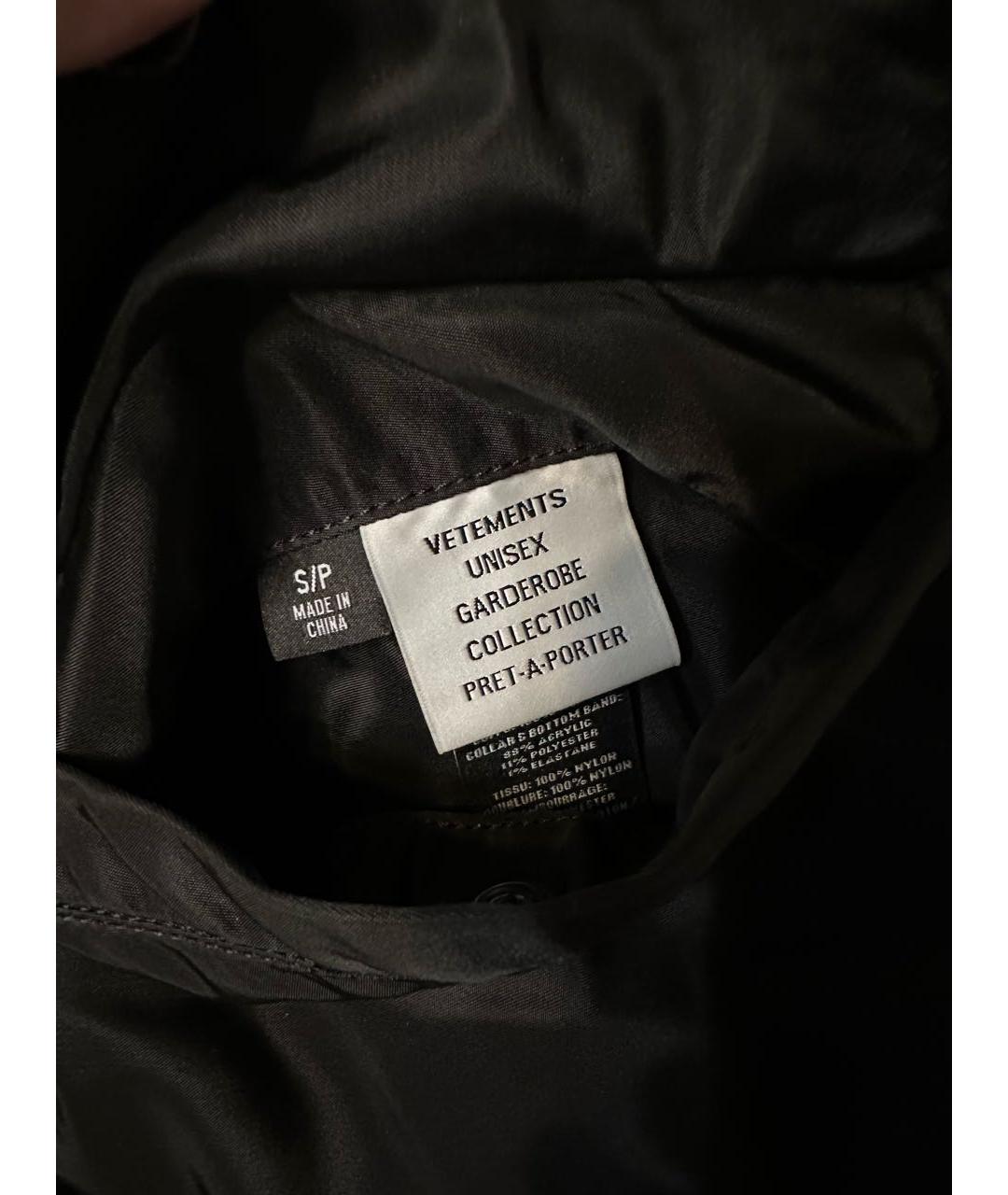 VETEMENTS Черная нейлоновая куртка, фото 6