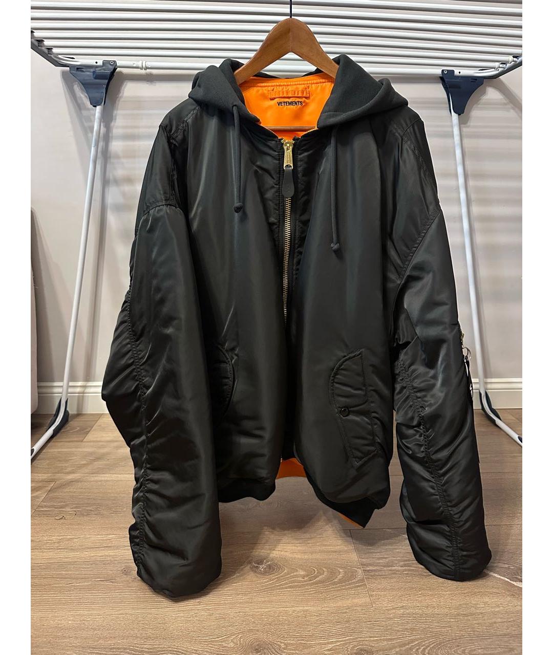 VETEMENTS Черная нейлоновая куртка, фото 7