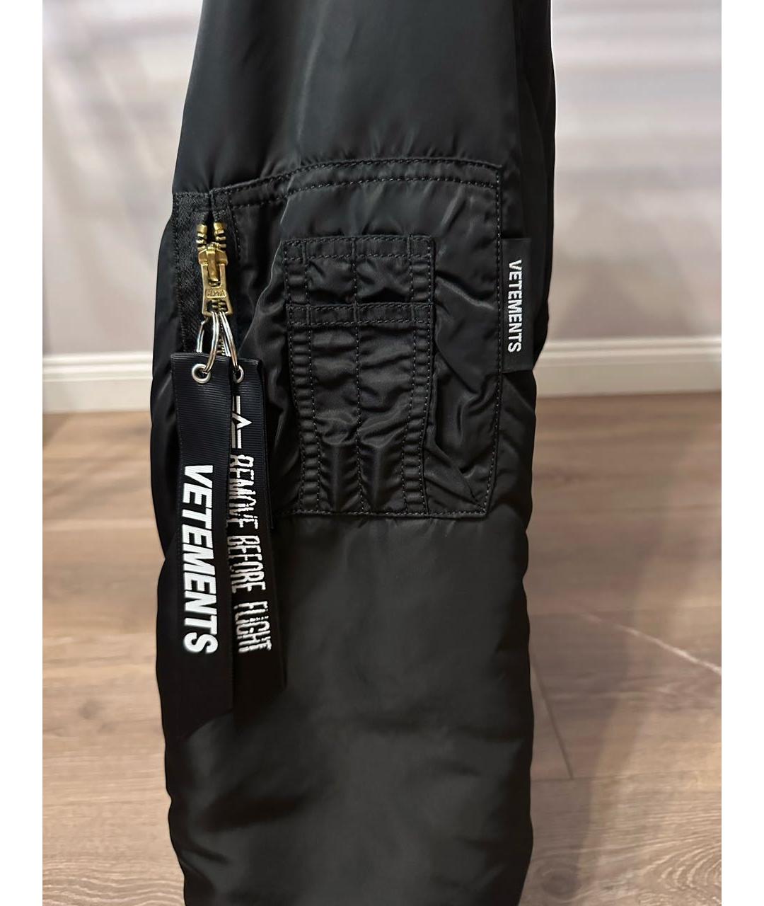 VETEMENTS Черная нейлоновая куртка, фото 3