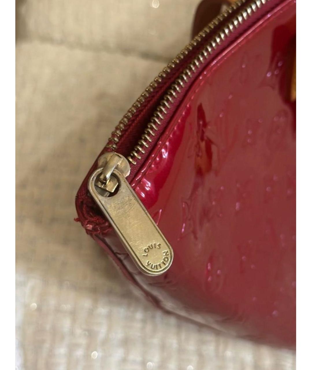 LOUIS VUITTON Красная сумка тоут из лакированной кожи, фото 4