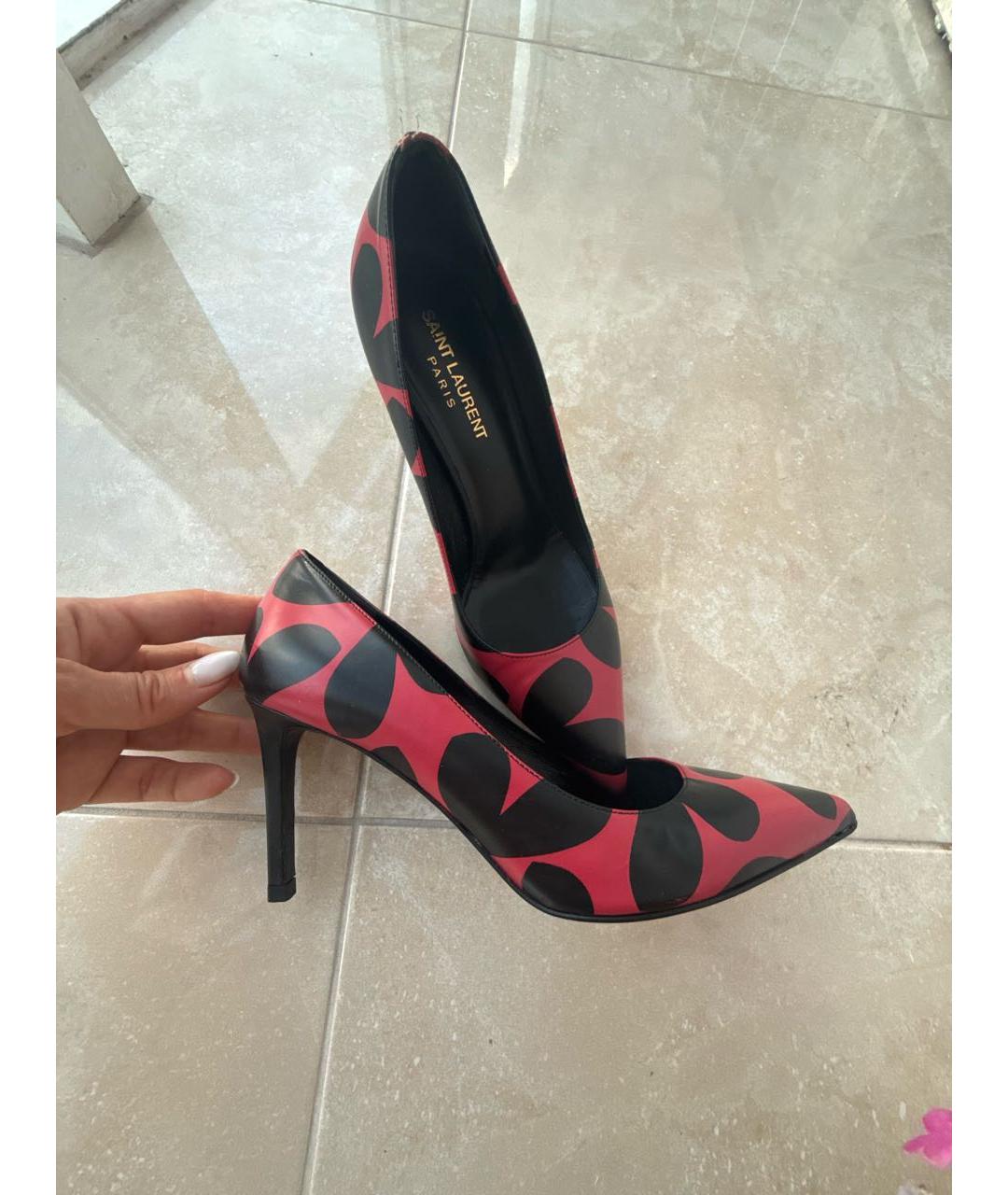 SAINT LAURENT Черные кожаные туфли, фото 5