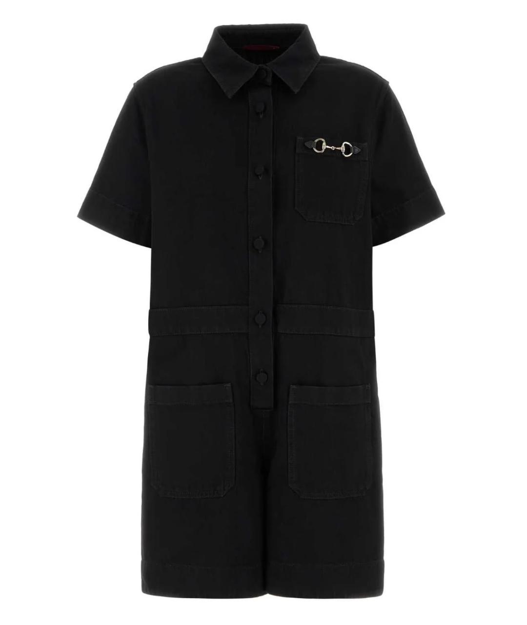 GUCCI Черный хлопковый комбинезон, фото 1