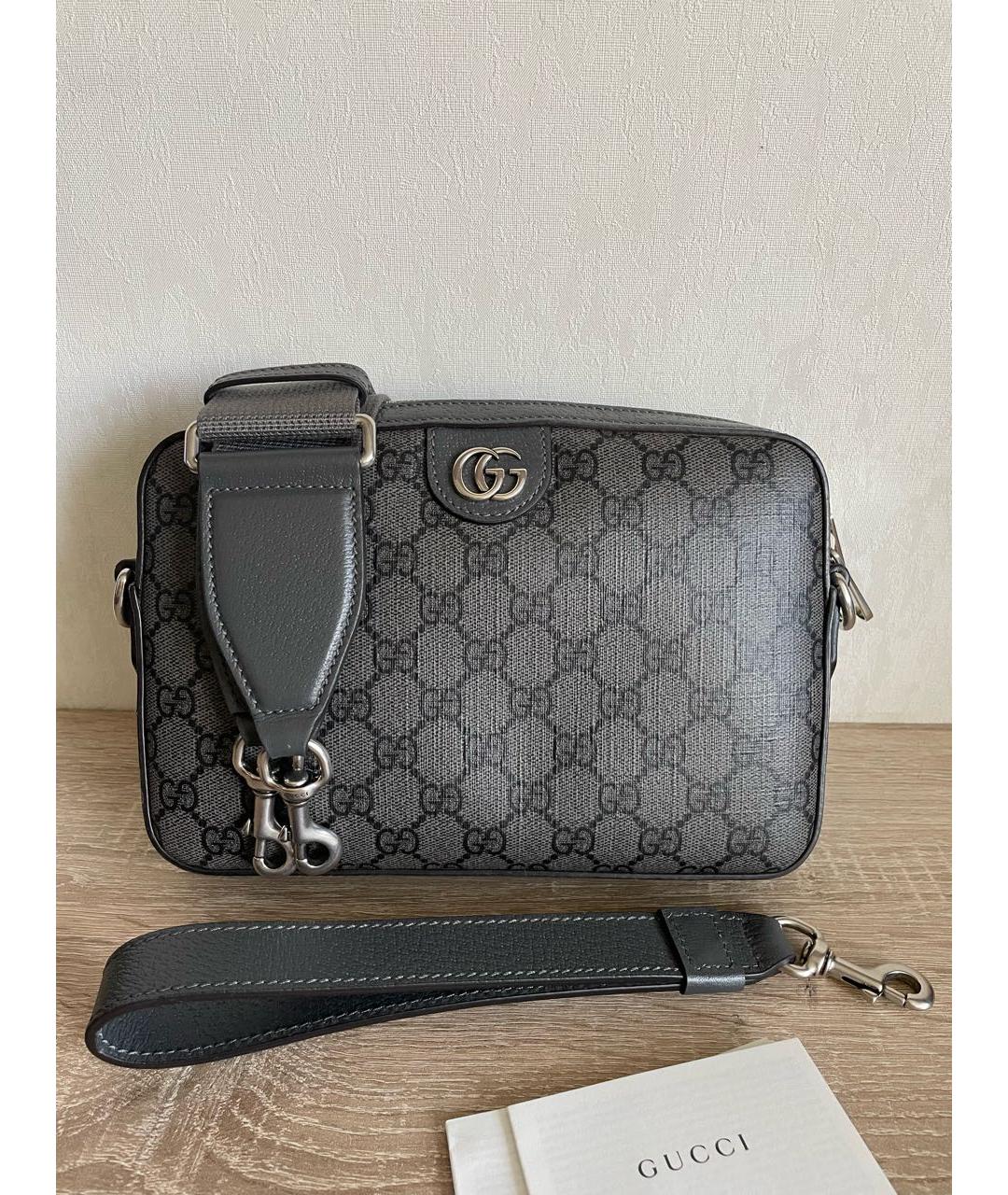 GUCCI Серая сумка через плечо, фото 9