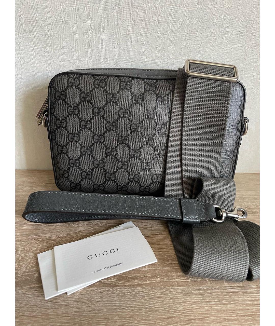 GUCCI Сумка на плечо из канвы, фото 2