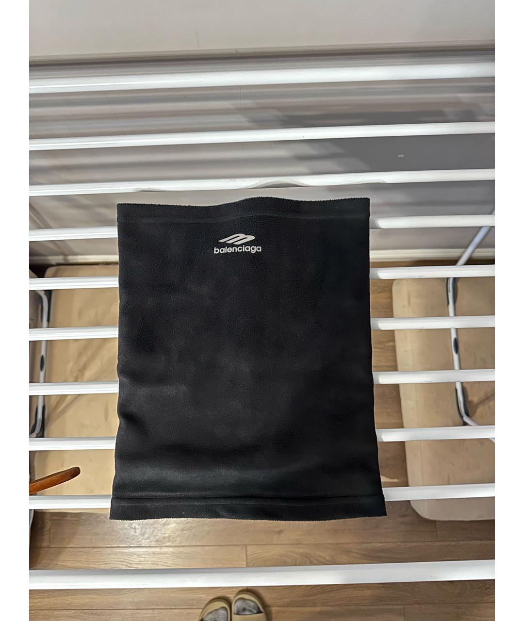 BALENCIAGA Черный шарф, фото 4