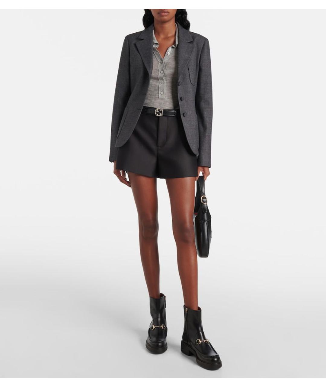 GUCCI Черные кожаные полусапоги, фото 9