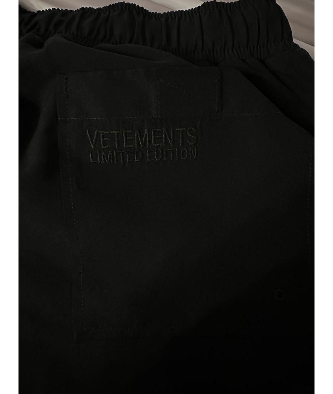 VETEMENTS Черные полиэстеровые шорты, фото 3