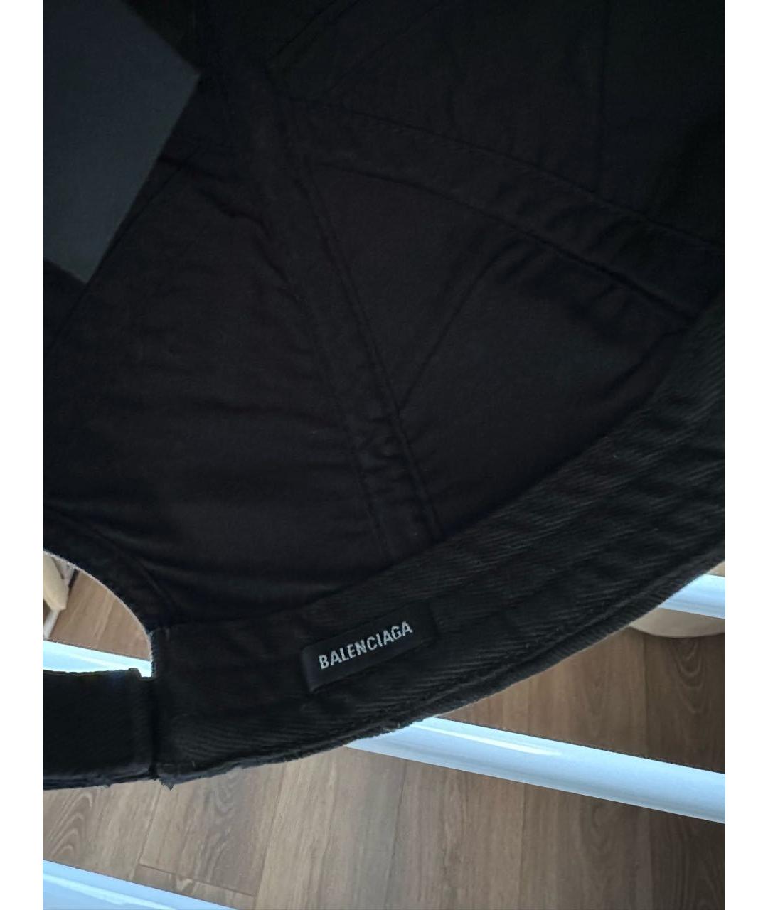 BALENCIAGA Антрацитовая хлопковая кепка/бейсболка, фото 4