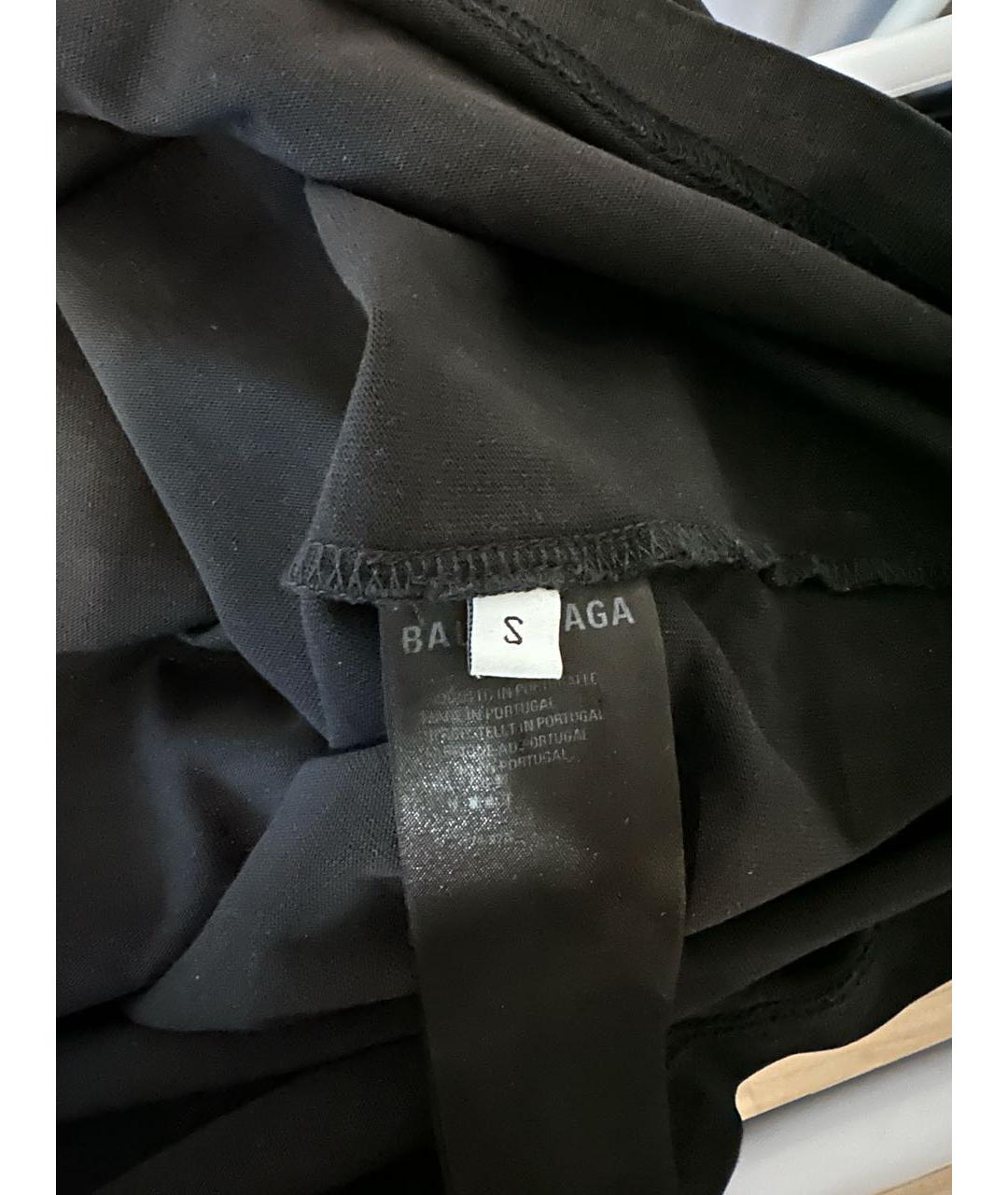 BALENCIAGA Антрацитовая хлопковая футболка, фото 3